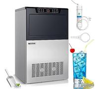 LEEVOT Macchina per Cubetti Ghiaccio Professionale - Macchina del Ghiaccio Casa 45KG/24h, 320W, per Casa, Bar e Uso Commerciale