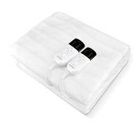 LEEVOT Scaldaletto Matrimoniale 160 x 140 cm, 3 Temperature Regolabili Coperta Termica Elettrica, Antimite, Lavabile, Spegnimento Automatico, 2 Controller, Timer Programmabile