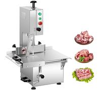 LEEVOT Tagliatrice per Ossi Congelati, Macchina per Segare Ossa in Acciaio Inox 1100W 220V 50Hz, per Carne, Prosciutto, Salsicce, Bistecche, Taglio a Freddo, Dimensioni di Lavoro 61x53cm
