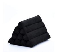 LEEWADEE Cuscino Triangolare Thai 50 x 33 x 33 cm - Kapok Schienale | Cuscino da lettura, da pavimento & da meditazione con supporto schiena - per letto & divano, arredo salotto
