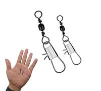 Leewoth 100pcs Pesca Snap Girelle Safty Interlock Ad Alta Resistenza Interlock Snap Barile Girelle Attrezzature da Pesca D'acqua Dolce Accessori