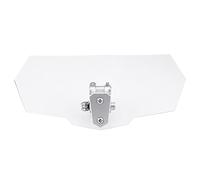 LEEZAD Parabrezza Moto Spoiler, ABS Material Universale la Superficie Anodizzata Previene Trasparente Parabrezza con Clip Regolabile Cupolino per Parte delle Moto Parabrezza Prolunga Deflettore