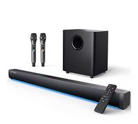LEFANDI TV Soundbar con Subwoofer con Microfono Wireless, Cassa PC Soundbar Bluetooth 5.0 Suono Surround 2.1 Canali, Wireless Altoparlanti con Telecomando per TV con AUX, HDMI ARC, Coassiale, Ottico