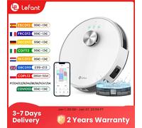 LEFANT M1 Robot Aspirapolvere con Mop, Navigazione Lidar (LDS), Batteria 4000 Pa, 4000 mAh, M1-White