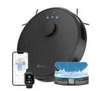 LEFANT M1 Robot Aspirapolvere Lavapavimenti con Mappatura 3 in 1, Navigazione Laser dToF, 5500Pa, Ultra Sottile 32cm, 150 Min, Controllo APP/Alexa, per Peli Animali e Pavimenti Duri, Nero