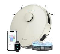 LEFANT M1 Robot Aspirapolvere Lavapavimenti con Mappatura dToF, 5500Pa, Serbatoio Polvere 520ml + Acqua 160ml, Ultra Sottile 32cm, 150 Minuti Autonomia, Compatibile Alexa - Champagne