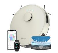 LEFANT M1 Robot Aspirapolvere Lavapavimenti con Mappatura dToF, 5500Pa, Serbatoio Polvere 520ml + Acqua 160ml, Ultra Sottile 32cm, 150 Minuti Autonomia, Compatibile Alexa - Champagne