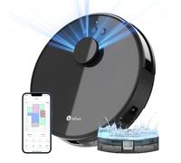 LEFANT M1 Robot Aspirapolvere Lavapavimenti con Mappatura,Navigazione LDS,5500 Pa Potente Aspirazione,150 min,Zona Vietata,Aspirapolvere Robot Sottile da Diam 32 cm Controllo App/Alexa,Nero