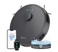 LEFANT M1 Robot Aspirapolvere Lavapavimenti con Mappatura,Navigazione LDS,4000 Pa Potente Aspirazione,150 min,Zona Vietata,Aspirapolvere Robot Sottile da Diam 32 cm Controllo App/Alexa,Grigio