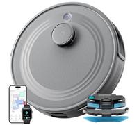 LEFANT M2 Robot Aspirapolvere Lavapavimenti con Mappatura Laser dToF, 6000Pa, Navigazione PSD, Pulizia 2-in-1, 140 Min, APP/Alexa, Ricarica Auto, Ideale per Peli Animali, Grigio