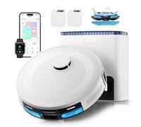 Lefant M2L Plus Robot Aspirapolvere Lavapavimenti con Mappatura, 6000 Pa | Svuotamento Automatico 75 Giorni, 130min, Navigazione Laser dToF +Ostacoli PSD, Pulizia Personalizzata, WiFi/App/Alexa/iWatch