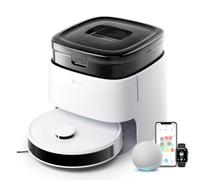 LEFANT M3 Robot Aspirapolvere Lavapavimenti, Stazione base integrata, 12000Pa, 220 minuti, Autosvuotante, Navigazione dToF, Doppio lavaggio, Compatibile con Wi-Fi 2.4G e 5G, Bianco