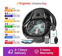 Lefant M320 6000Pa Potente aspirapolvere robot con scopa, 210 minuti di autonomia, pattumiera visibile da 800 ml, rilevamento tappeti M320-EU-White
