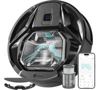 LEFANT M320 Robot Aspirapolvere,Pattumiera Visiva da 800 ML, 6000 Pa Potente Aspirazione,210 minuti,Pressurizzazione Tappeti,Antigroviglio,Adatto Per Peli di Animali Domestici e Pavimenti Duri, Nero