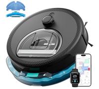LEFANT M330Pro Robot Aspirapolvere Lavapavimenti con Mappatura, Laser dToF, 5000Pa, Rilevamento Tappeti, Evitamento Ostacoli PSD, Zone Vietate, WiFi Alexa App, Ideale per Peli Animali e Tappeti, Nero
