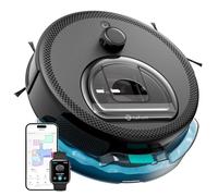 LEFANT M330Pro Robot Aspirapolvere Lavapavimenti con Mappatura, Navigazione dToF, Evitamento Ostacoli PSD, 5000Pa Aspirazione Potente, Pulizia programmata, 150min, Alexa/APP/WiFi, Zona Vietata, Nero