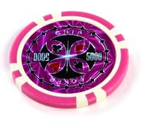 LEFAY Set di 25 fiches da Poker, Set di Monete in Metallo ABS, Carte da Gioco Texas Hold'em Blackjack for Giocare a Giochi di Famiglia, Amici e Feste(25PCS $5000)