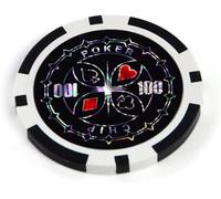 LEFAY Set di 25 fiches da Poker, Set di Monete in Metallo ABS, Carte da Gioco Texas Hold'em Blackjack for Giocare a Giochi di Famiglia, Amici e Feste(25PCS $100)