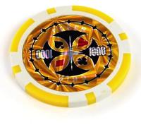 LEFAY Set di 25 fiches da Poker, Set di Monete in Metallo ABS, Carte da Gioco Texas Hold'em Blackjack for Giocare a Giochi di Famiglia, Amici e Feste(25PCS $1000)