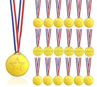 LeFeirr 18 Pezzi Medaglie per Bambini, Winner Medaglie Bambini con Nastri, Medaglie del Vincitore per Bambini Festa, Concorrenza, Ricompensa
