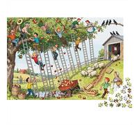 L'effetto domino della scala del frutteto Puzzle in Legno Impermeabile DIY Puzzles Da 1000 Pezzi Per Adulti Divertenti Giochi Di Impegnativi