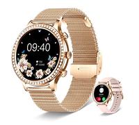 Lefitus Orologio Smartwatch Donna con Chiamata Bluetooth, 1,32'' HD Touchscreen Tracker Fitness con Musicale Cardiofrequenzimetro Monitor Sonno Contapassi Smart Watch per Android IOS