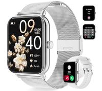 Lefitus smartwatch donna, 1.85" Smartwatch con Effettua/Risposta Chiamate, 120+Modalità Sportive Impermeabile IP68, Smart Watch con Monitoraggio del SpO2/Sonno/Contapassi per IOS/Android（Argento）