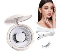 Lefleek Magnetic Lashes, Lefleek Premium Magnetic Eyelashes, Double Sided Magnetic Eyelashes, Lefleek Magnetic Eyelashes with Applicator No Glue Needed, Reusable Magnetic Eyelashes (Natural)