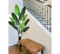 Leflos 180cm pianta artificiale di uccello del paradiso con 13 foglie regolabili, Strelitzia reginae Aiton viva solo per uso interno, 1 pezzo