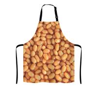 Lefolen Funny Baking Apron Baked Beans Novelty Cooking Chef Present For Men Womens Baking Present Full BBQ Grilling Kitchen Apron