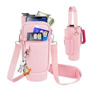 LEFOR·Z - Borsa porta borraccia con tasca per telefono compatibile con Stanley/Meoky bicchiere da 40 once con manico, borsa per bottiglia d'acqua con tracolla regolabile compatibile con accessori