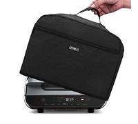 LEFOR·Z Copertura antipolvere compatibile con griglia Ninja FG551/DG551 Foodi Smart XL e accessori, copertura impermeabile per friggitrice ad aria con 6 tasche portaoggetti, nero