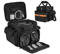 LEFOR·Z Custodia da trasporto compatibile con centrali elettriche portatili Jackery Explorer, borsa da viaggio impermeabile con tasche multiple per cavo di ricarica e accessori (solo borsa), Nero,