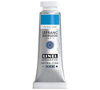 Lefranc Bourgeois 301195 Linel Gouache - Acquerelli extra fini e lisci con massima intensità di colore, luminosità per un'applicazione senza striature, tubo da 14 ml - Tono Blu Azurro