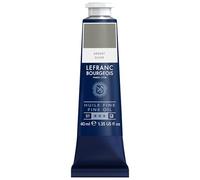 Lefranc Bourgeois 301805 Pittura a olio pregiata di ottima qualità, resistente alla luce e di consistenza uniforme, tubo da 40 ml, ideale per telai, tele, tavole da pittura - Argento