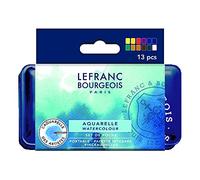 Lefranc Bourgeois Acquarello Fine Set 12 Mezzi Godet, Pennello E Tavolozza, set di colori