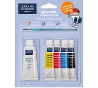 Lefranc Bourgeois - Blister 4 Tubi Da 10 ml + 1 Tubo Da 20 ml Bianco + 1 Pennello