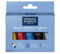 Lefranc Bourgeois Education Gouache 5 x 20ml +1 Pennello - Colori primari