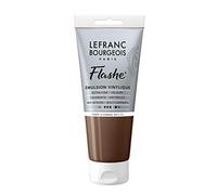 Lefranc Bourgeois Flashe 300490 - Pittura acrilica e vinile, resistente alla luce e all'invecchiamento, opaca, per interni ed esterni, tubetto da 80 ml, colore: Umbra bruciato