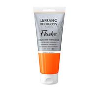 Lefranc Bourgeois Flashe 300541 - Pittura acrilica e vinile, resistente alla luce e all'invecchiamento, opaca, per interni ed esterni, tubetto da 80 ml, arancione giapponese