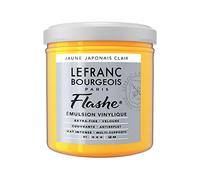 Lefranc Bourgeois Flashe 300542 - Pittura acrilica e vinile, resistente alla luce e all'invecchiamento, opaca, per interni ed esterni, vasetto da 125 ml, giallo giapponese chiaro