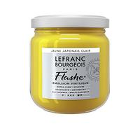 Lefranc Bourgeois Flashe 300543 - Pittura acrilica e vinile, altamente pigmentata, elastica, resistente alla luce, resistente all'invecchiamento, opaca, per interni ed esterni, vaso da 400 ml, giallo giapponese chiaro
