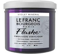Lefranc Bourgeois Flashe 300556 - Pittura acrilica e vinile, altamente pigmentata, elastica, resistente alla luce, resistente all'invecchiamento, opaca, per interni ed esterni, vaso da 125 ml, viola minerale
