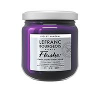Lefranc Bourgeois Flashe 300557 - Pittura acrilica e vinile, altamente pigmentata, elastica, resistente alla luce, resistente all'invecchiamento, opaca, per interni ed esterni, vaso da 400 ml, viola minerale
