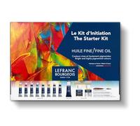 Lefranc Bourgeois 0301863 Olio fine - Starter Kit (8x20ml, 1x40ml, 2 medium, 1 spatola e 2 pennelli)