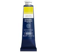 Lefranc Bourgeois 301755 Pittura a olio pregiata di ottima qualità, resistente alla luce e di consistenza uniforme, tubo da 40 ml, ideale per telai, tele, tavole da pittura - Giallo Limone