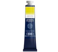 Lefranc Bourgeois - Pittura a olio fine di qualità, resistente alla luce e di consistenza uniforme, tubo da 200 ml, ideale per tele e tavole da pittura, Giallo Limone