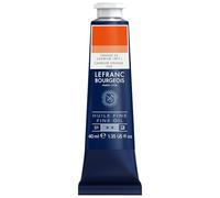 Lefranc Bourgeois 301759 Pittura a olio pregiata di ottima qualità, resistente alla luce e di consistenza uniforme, tubo da 40 ml, ideale per telai, tele, tavole da pittura - Tonalità Arancio Cadmio