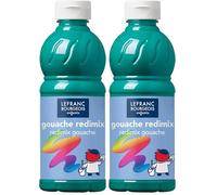 Lefranc Bourgeois Tempera Liquida Redimix 500 ml - Verde Smeraldo (Confezione da 2)