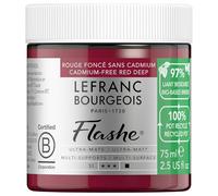 Lefranc Bourgeois Vinilico Extra-Fine Flashe Bio - Barattolo in plastica riciclata 75ml, Rosso Scuro Senza Cadmio